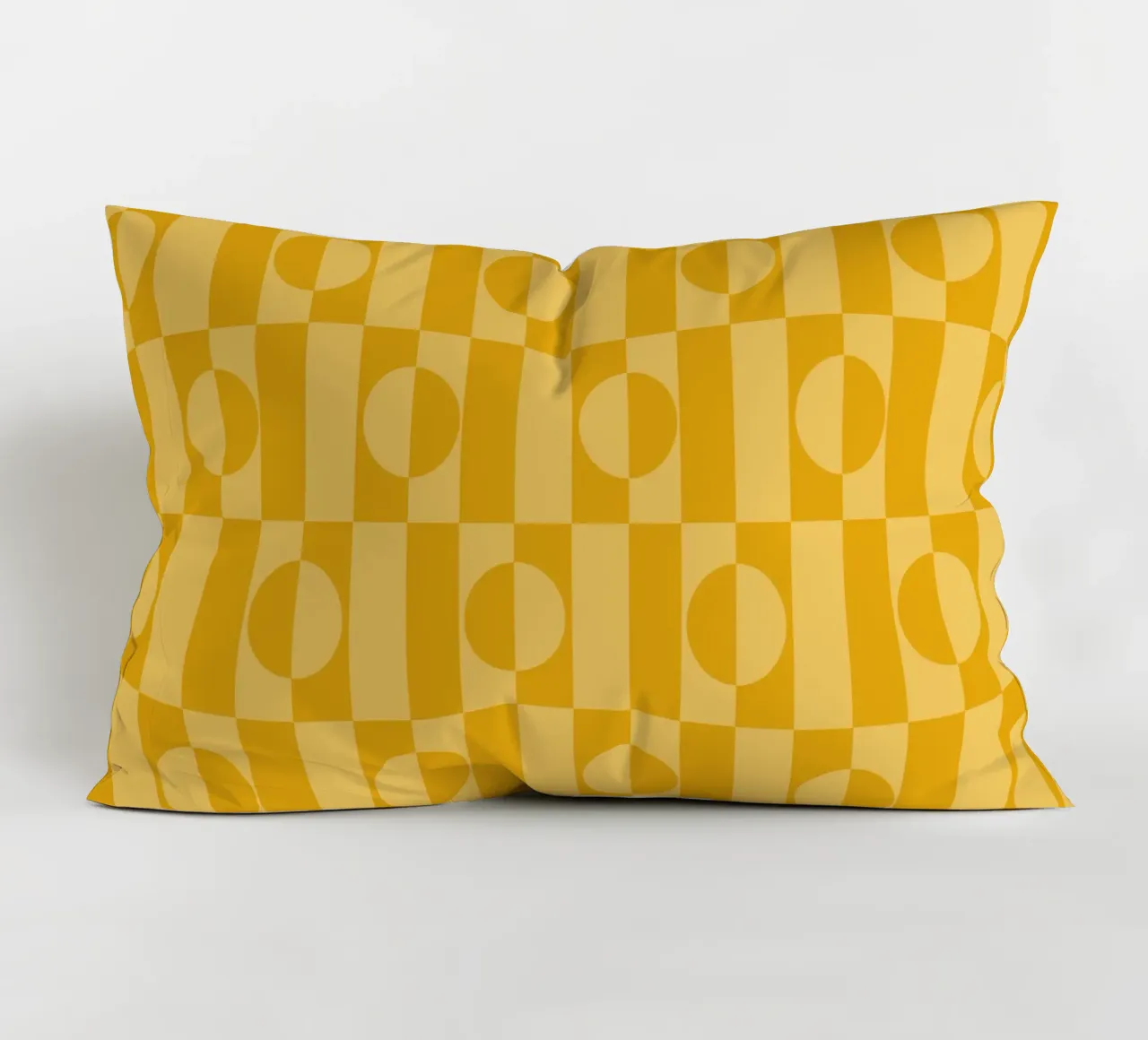 Yellow eclectic geometric mid century modern pattern cuscino da TijanaArtStudio88