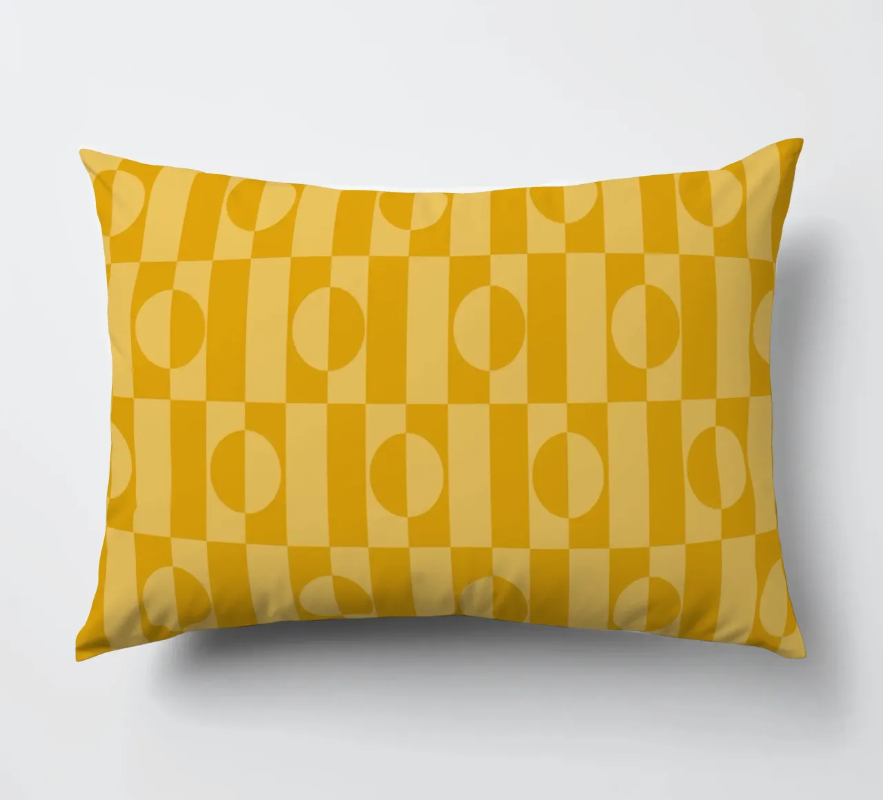 Yellow eclectic geometric mid century modern pattern cuscino da TijanaArtStudio88