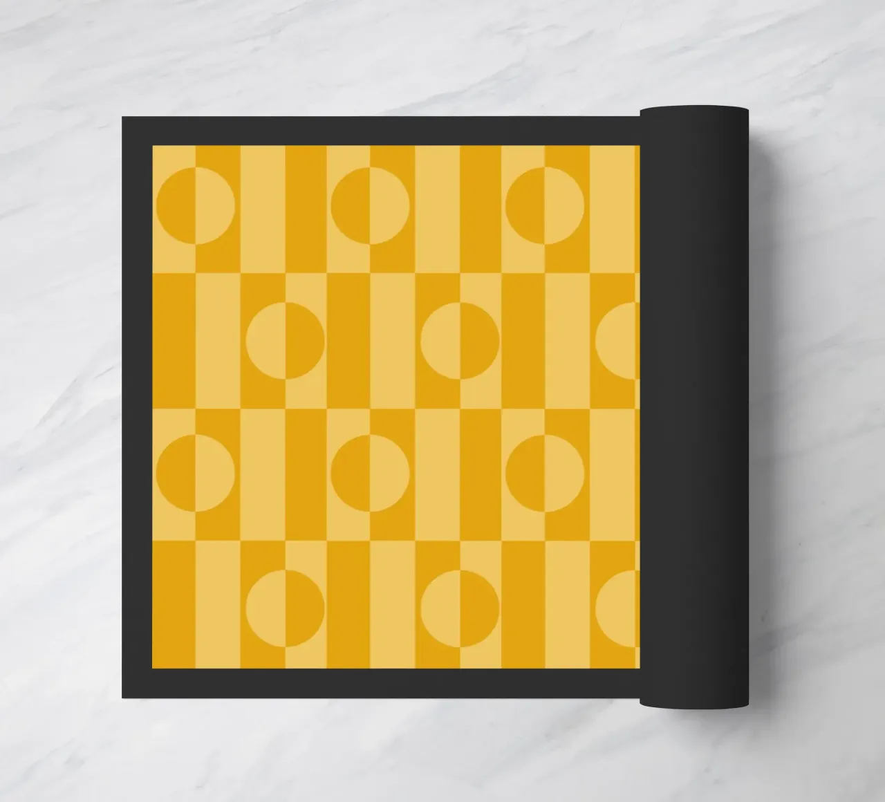 Yellow eclectic geometric mid century modern pattern zerbino da TijanaArtStudio88