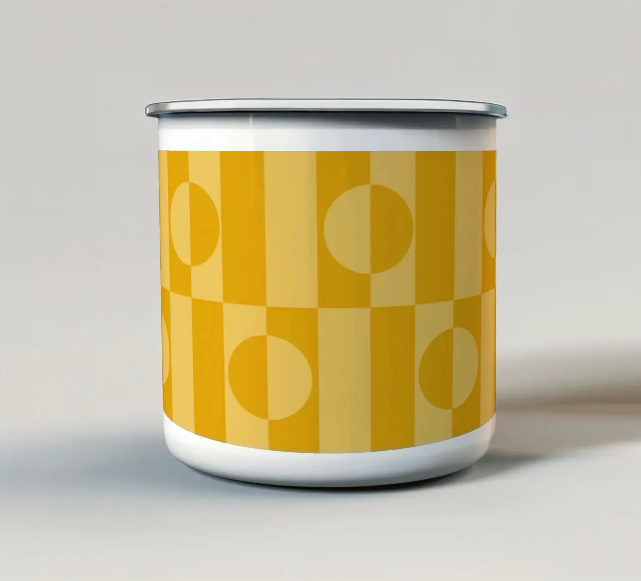 Yellow eclectic geometric mid century modern pattern tazza in smalto da TijanaArtStudio88