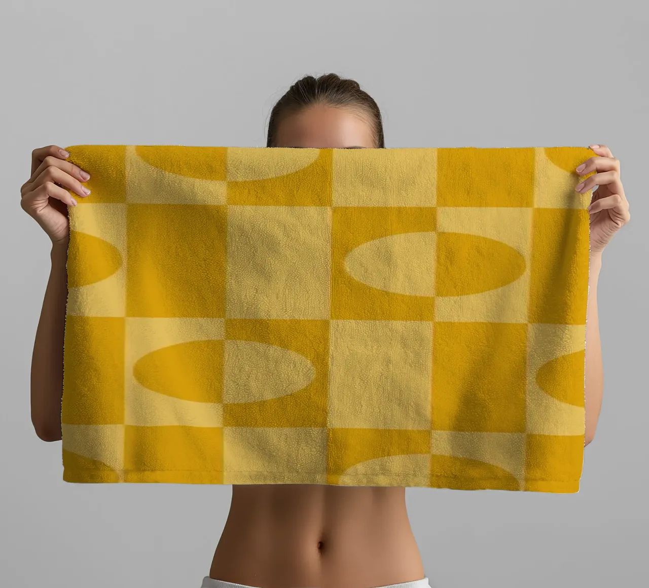 Yellow eclectic geometric mid century modern pattern asciugamano da bagno da TijanaArtStudio88