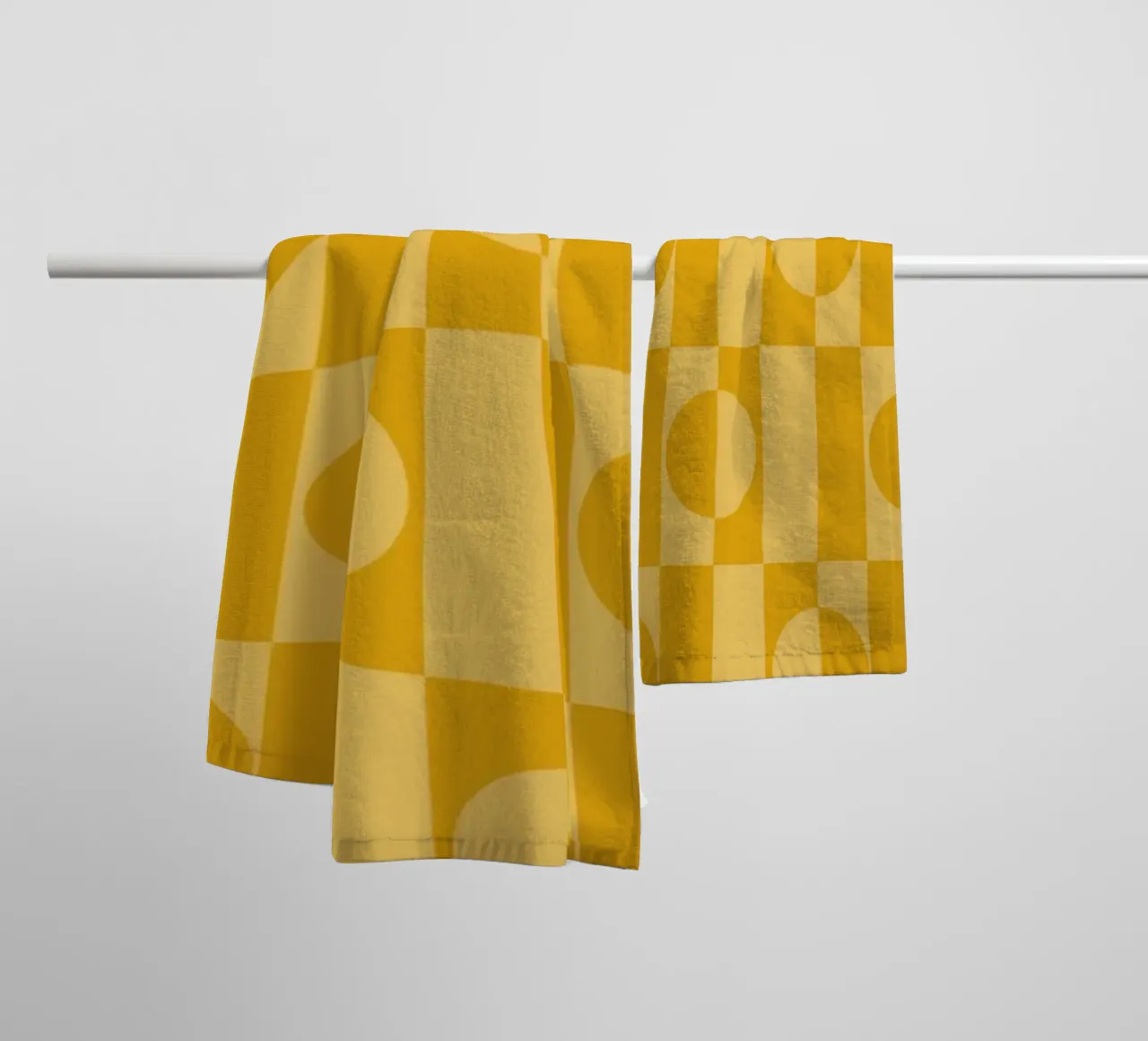 Yellow eclectic geometric mid century modern pattern asciugamano da bagno da TijanaArtStudio88