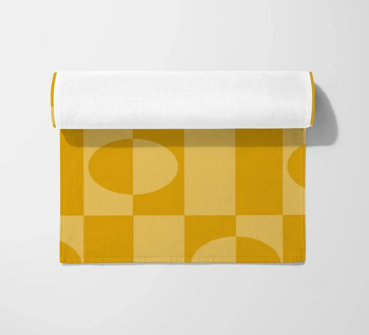 Yellow eclectic geometric mid century modern pattern telo mare da TijanaArtStudio88