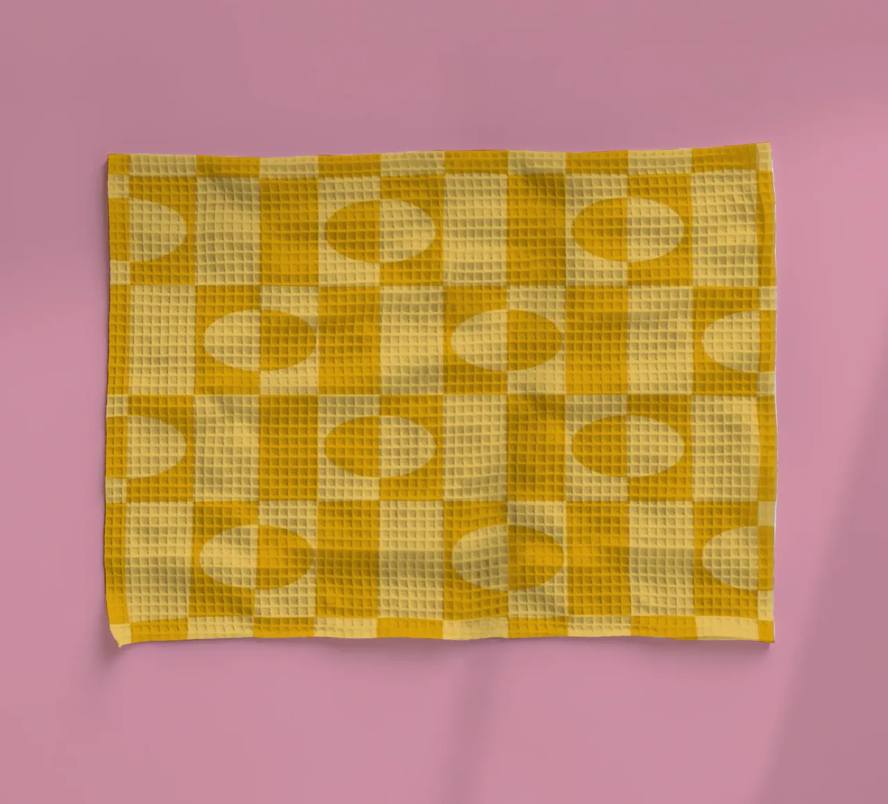 Yellow eclectic geometric mid century modern pattern canovaccio da cucina da TijanaArtStudio88