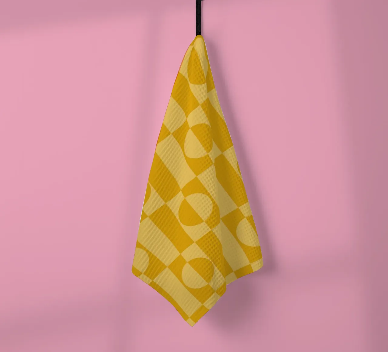 Yellow eclectic geometric mid century modern pattern canovaccio da cucina da TijanaArtStudio88
