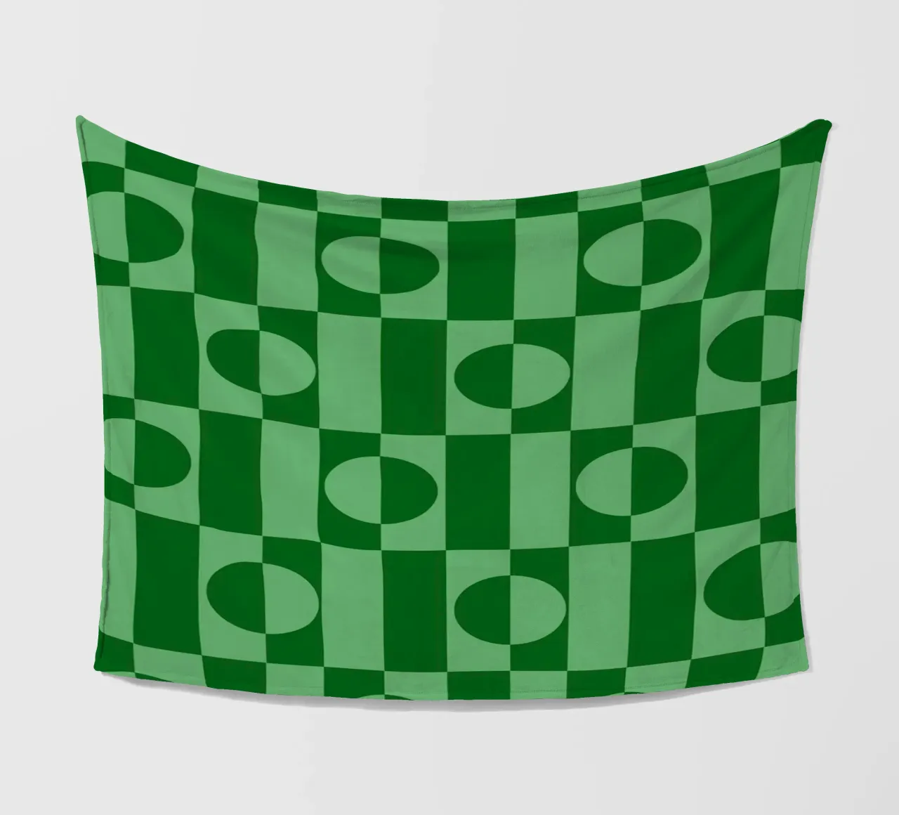 Mint green eclectic geometric mid century modern pattern coperta in pile da TijanaArtStudio88