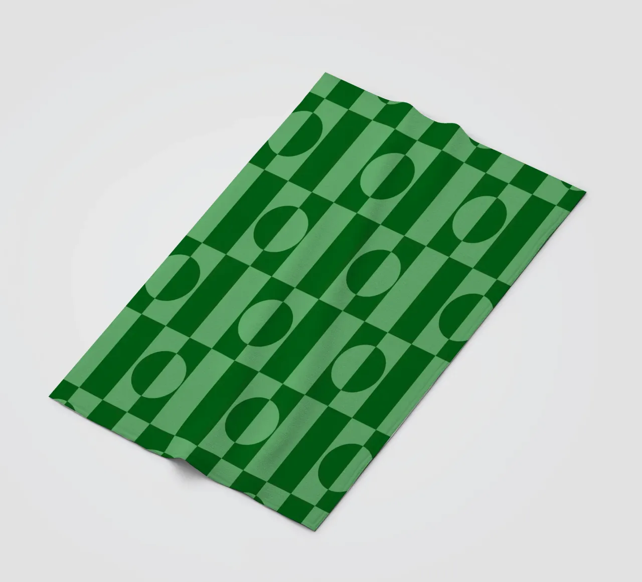 Mint green eclectic geometric mid century modern pattern coperta in pile da TijanaArtStudio88