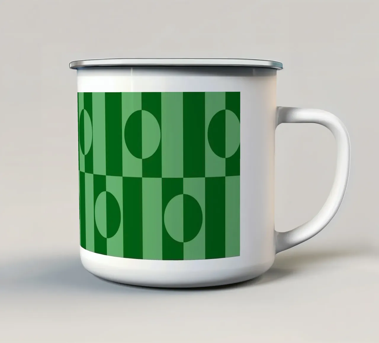 Mint green eclectic geometric mid century modern pattern tazza in smalto da TijanaArtStudio88