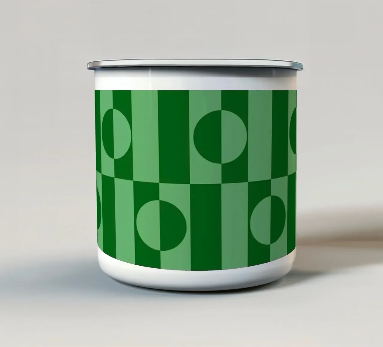 Mint green eclectic geometric mid century modern pattern tazza in smalto da TijanaArtStudio88