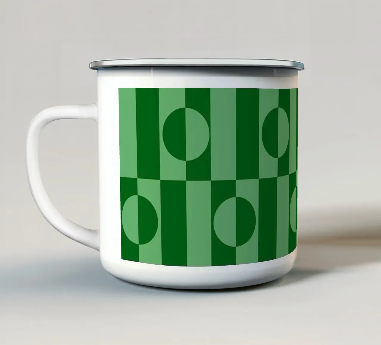 Mint green eclectic geometric mid century modern pattern tazza in smalto da TijanaArtStudio88