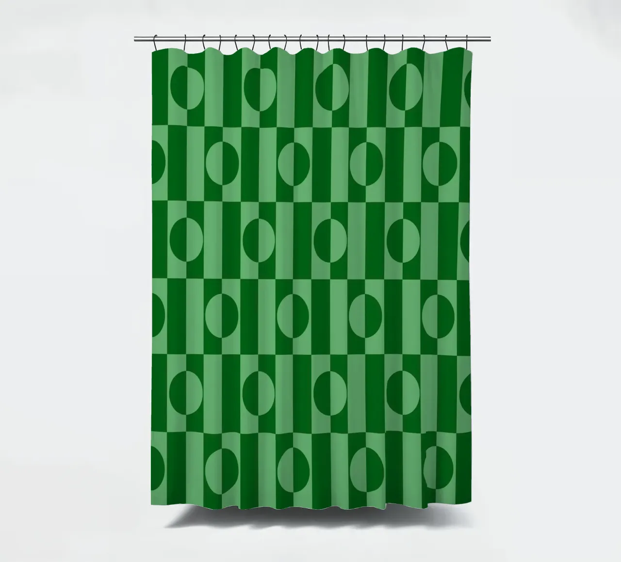 Mint green eclectic geometric mid century modern pattern tenda da doccia da TijanaArtStudio88