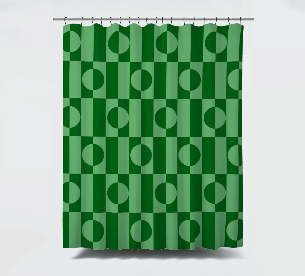 Mint green eclectic geometric mid century modern pattern tenda da doccia da TijanaArtStudio88