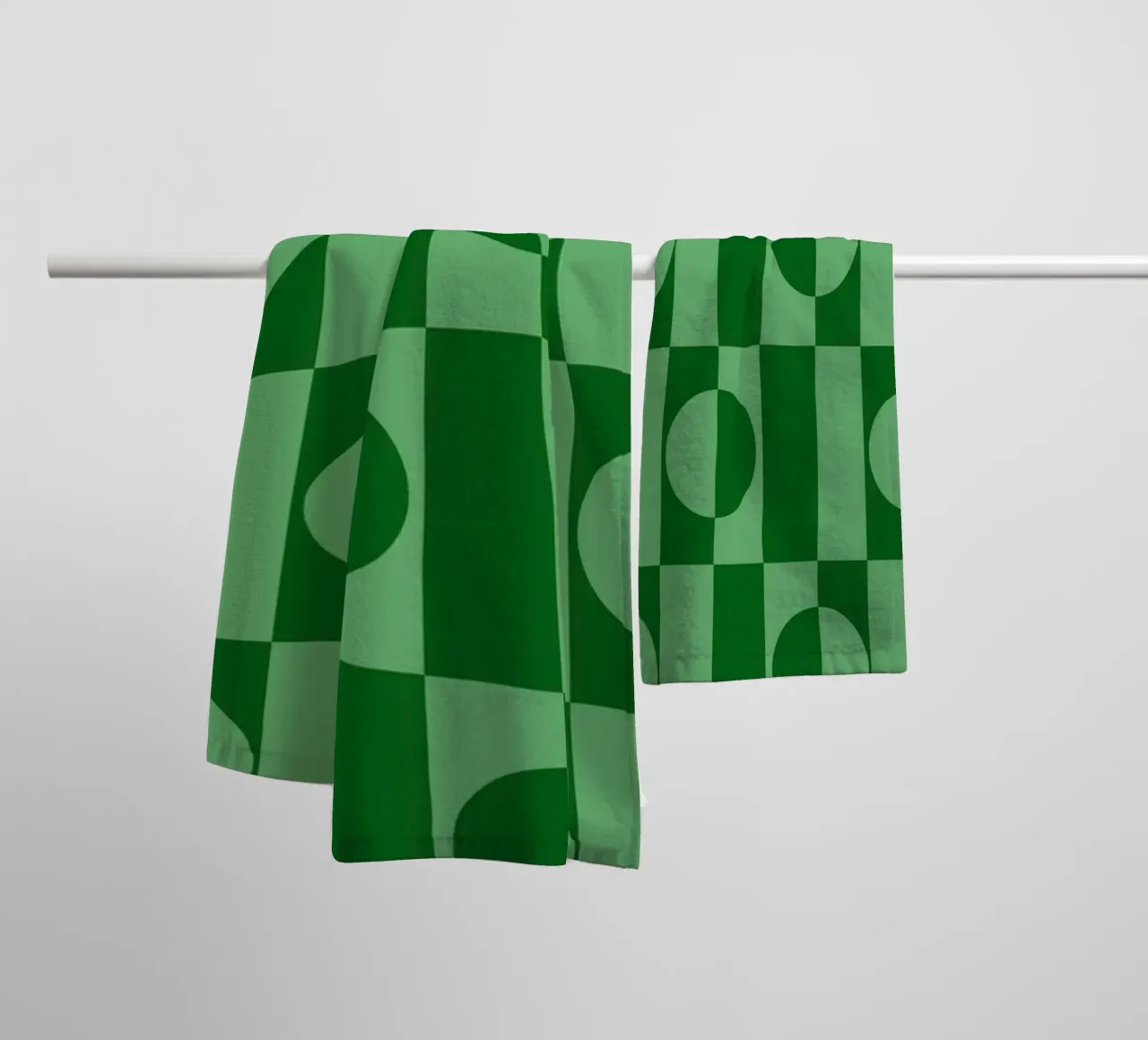 Mint green eclectic geometric mid century modern pattern asciugamano da bagno da TijanaArtStudio88