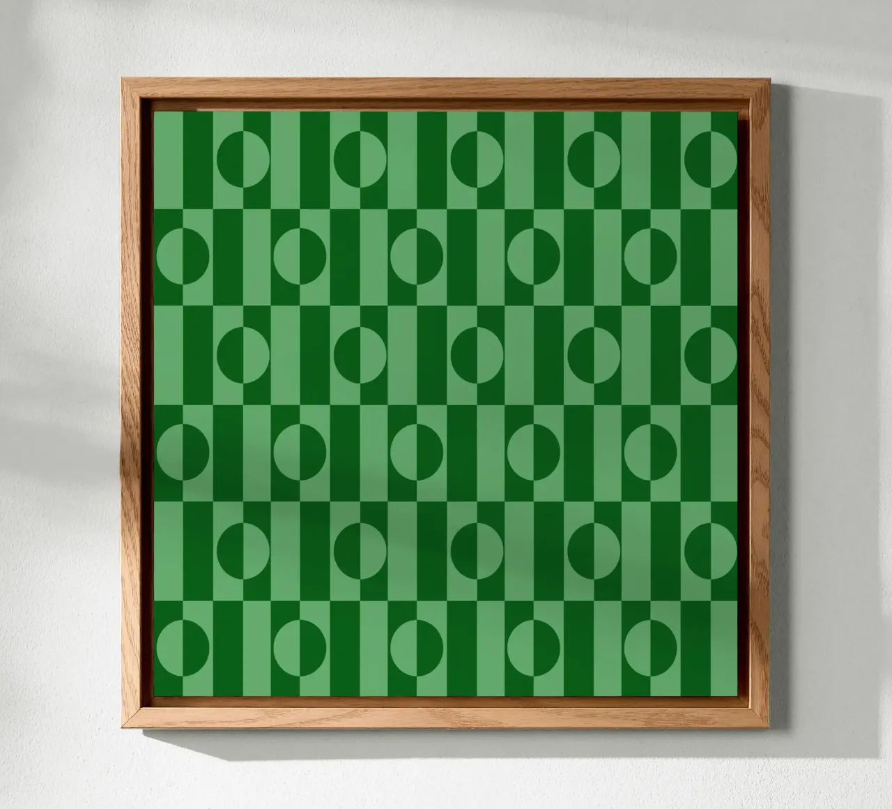Mint green eclectic geometric mid century modern pattern alluminio dibond da TijanaArtStudio88