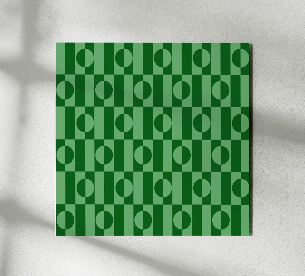 Mint green eclectic geometric mid century modern pattern alluminio dibond da TijanaArtStudio88