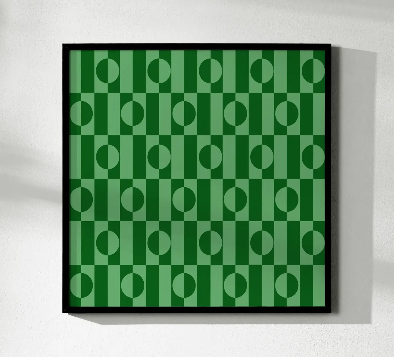 Mint green eclectic geometric mid century modern pattern carta hahnemühle da TijanaArtStudio88