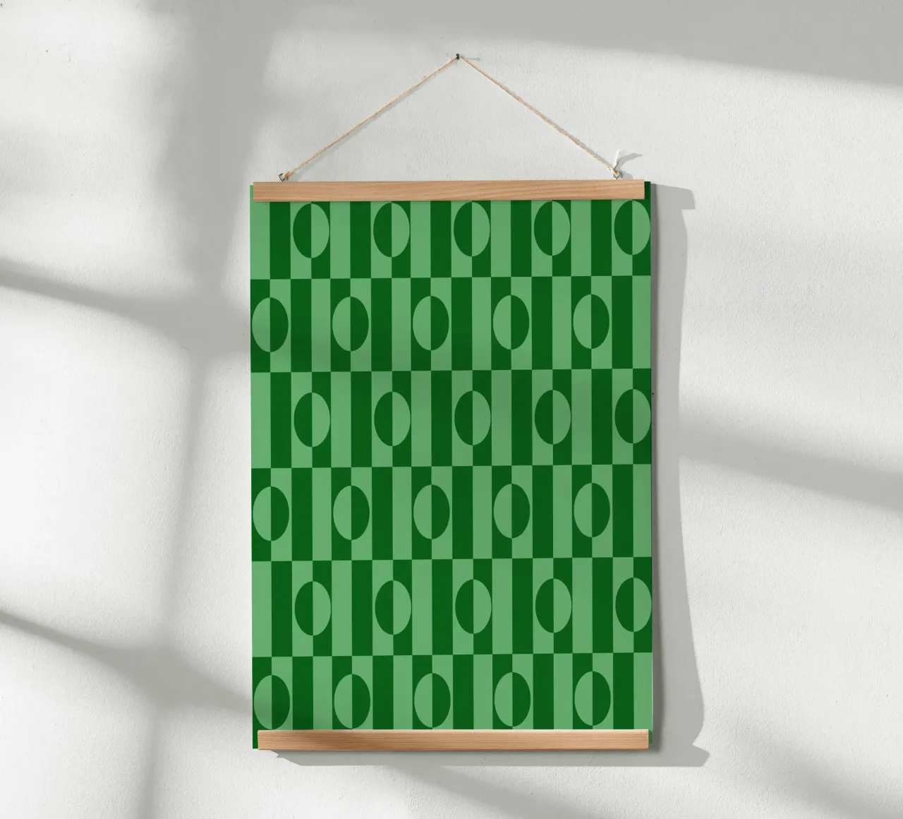 Mint green eclectic geometric mid century modern pattern carta hahnemühle da TijanaArtStudio88