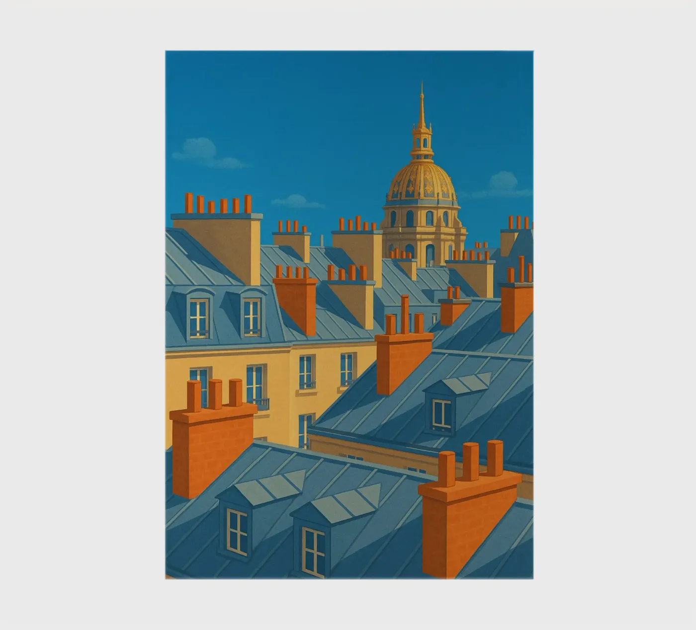 Sonniges Paris: Panorama der legendären Dächer Notizbuch von JETLAG | affiches voyage