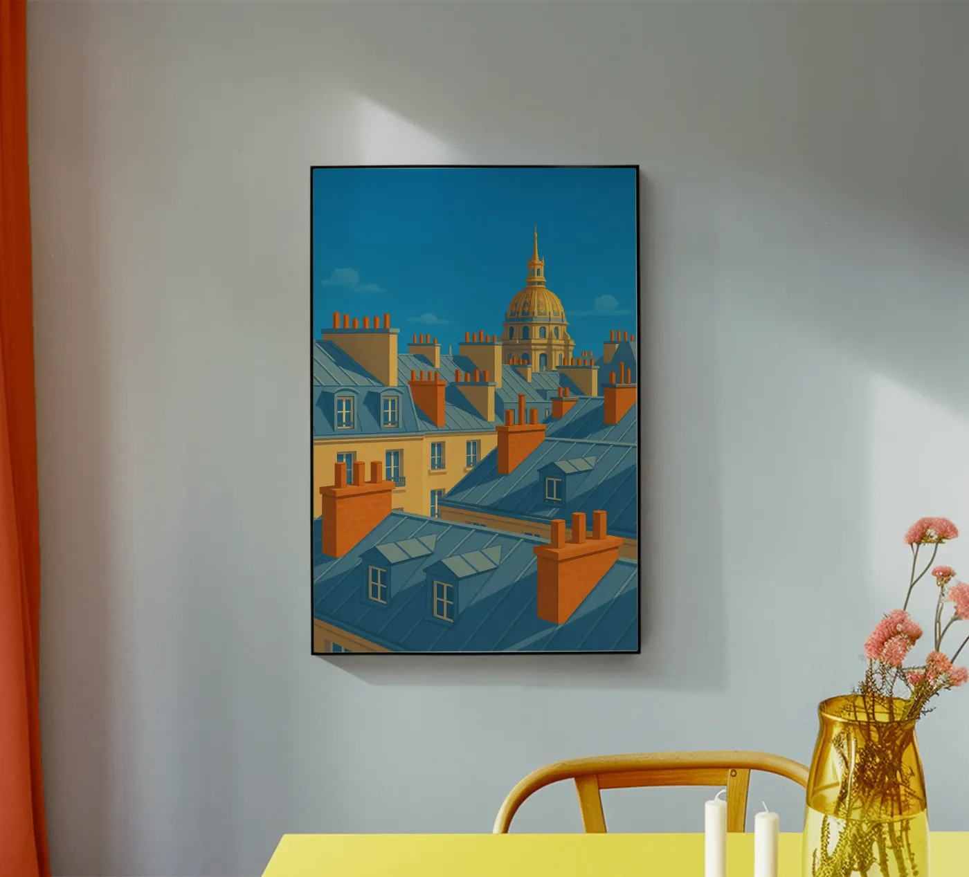 Sonniges Paris: Panorama der legendären Dächer Acryl-Glas von JETLAG | affiches voyage