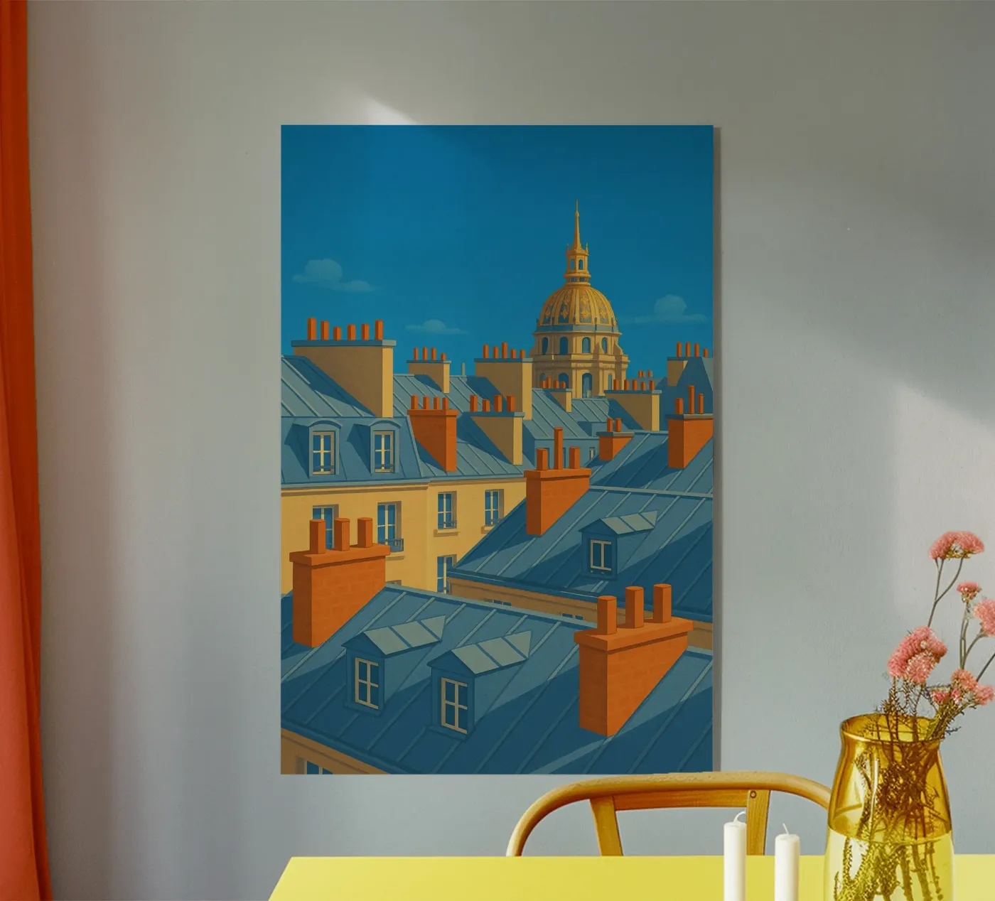 Sonniges Paris: Panorama der legendären Dächer Acryl-Glas von JETLAG | affiches voyage