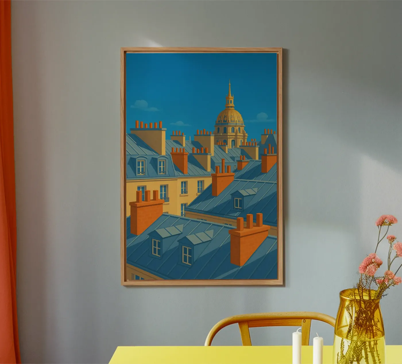 Sonniges Paris: Panorama der legendären Dächer Alu-Dibond von JETLAG | affiches voyage