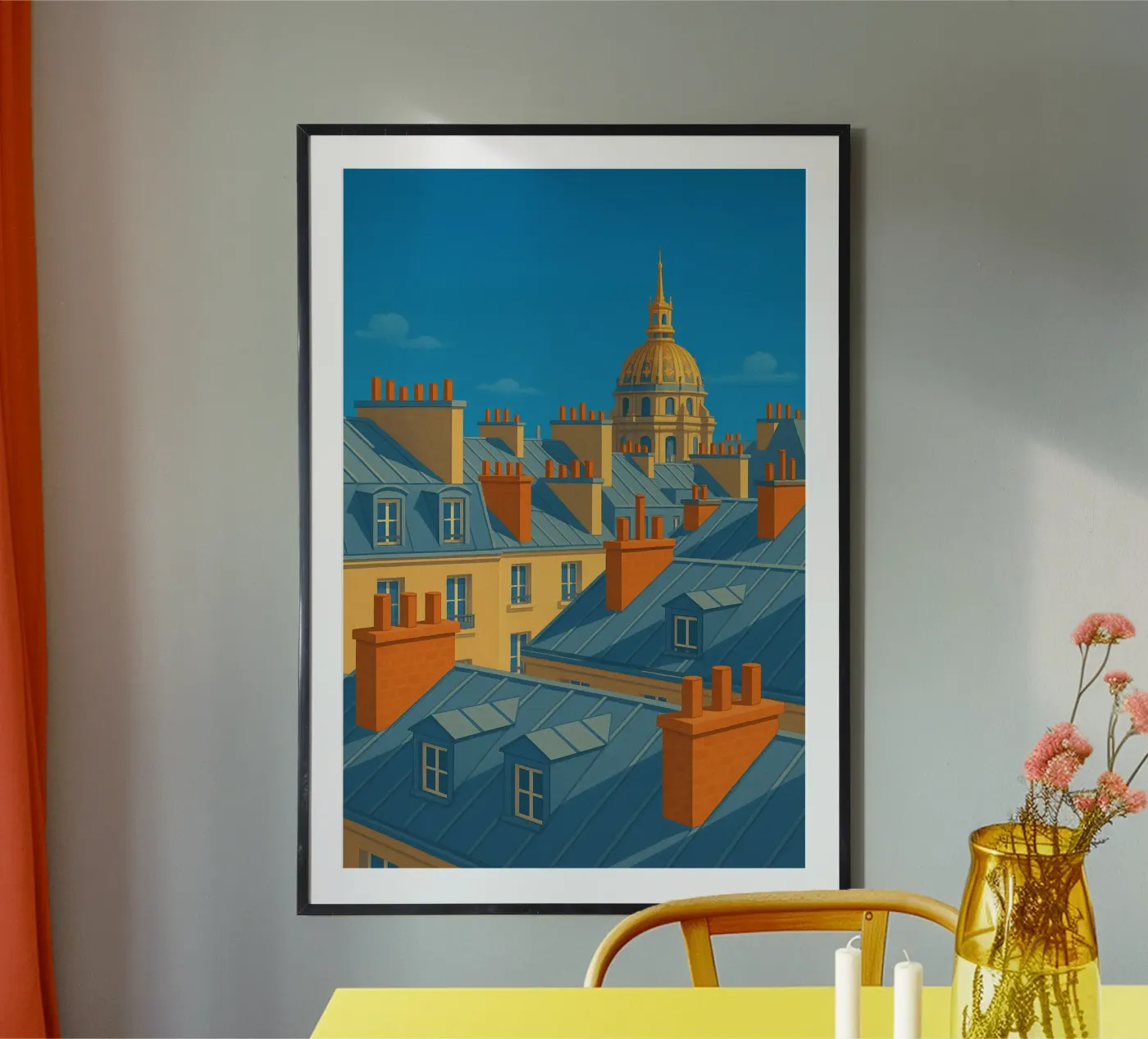 Sunny Paris: A panorama of mythical rooftops poster de JETLAG | affiches voyage