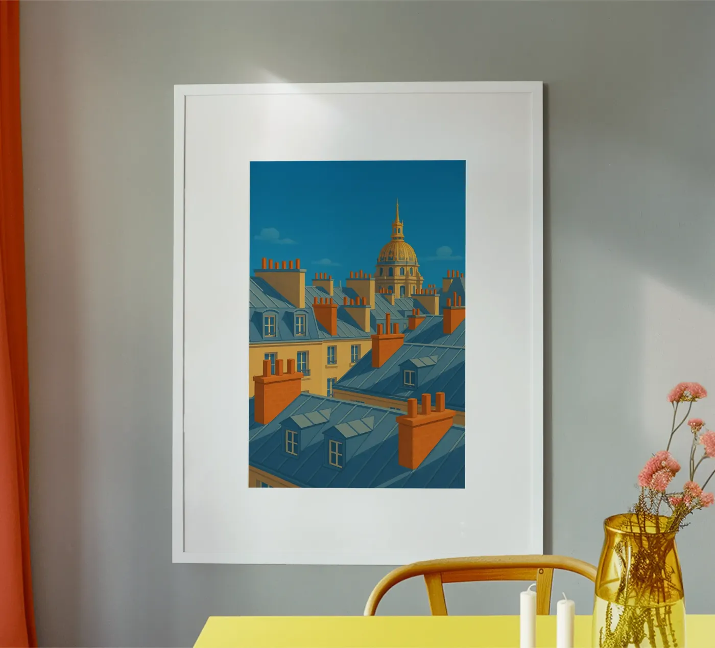 Sunny Paris: A panorama of mythical rooftops poster de JETLAG | affiches voyage