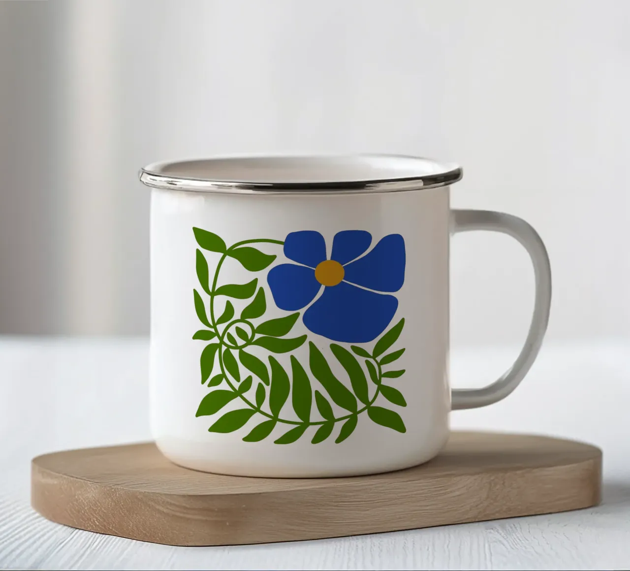 Blue green bloom deco tazza in smalto da TijanaArtStudio88