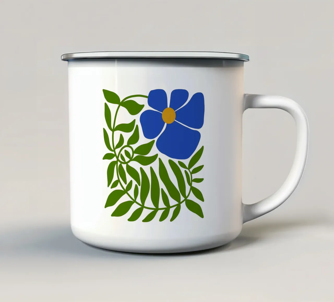 Blue green bloom deco tazza in smalto da TijanaArtStudio88