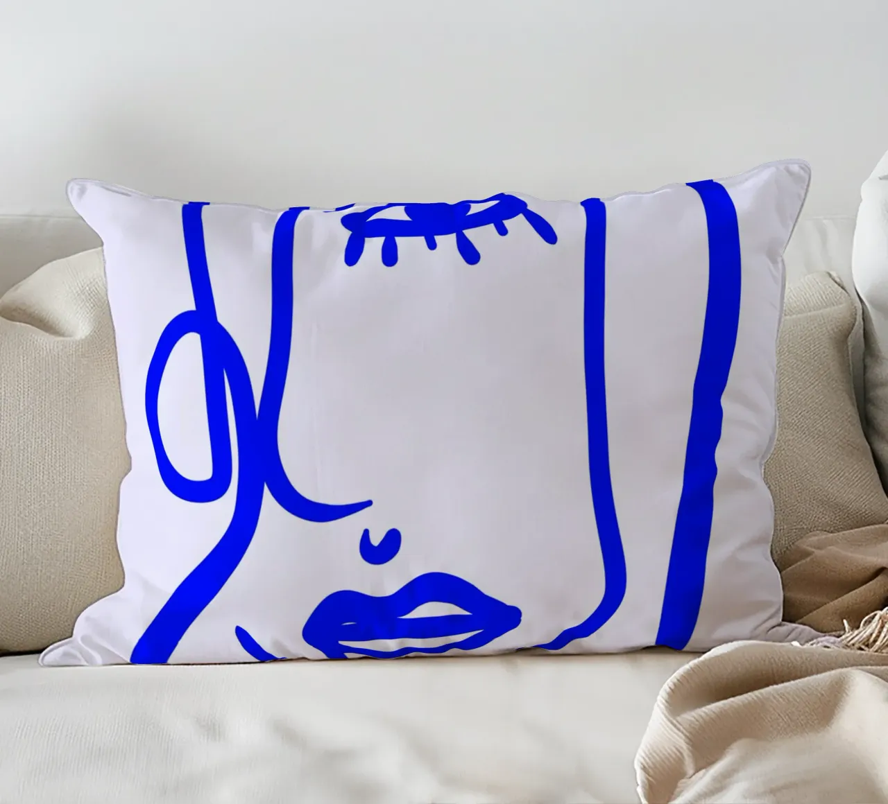 Art abstrait Hobiz cuscino da Mike Leymi