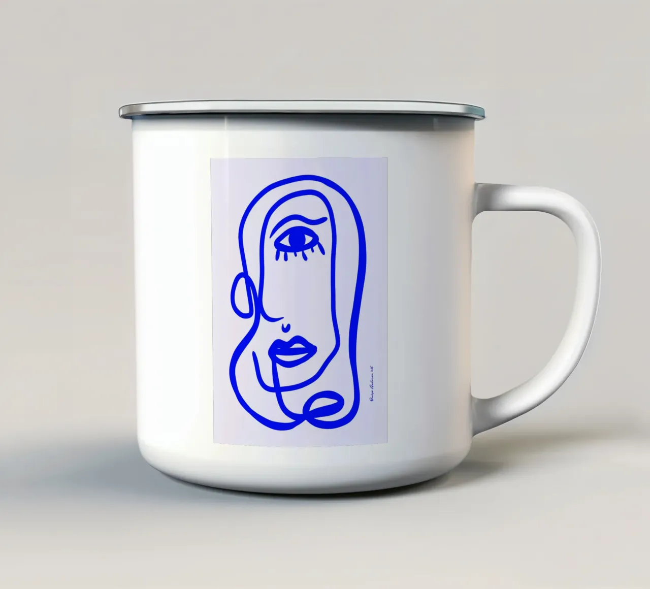 Art abstrait Hobiz tazza in smalto da Mike Leymi