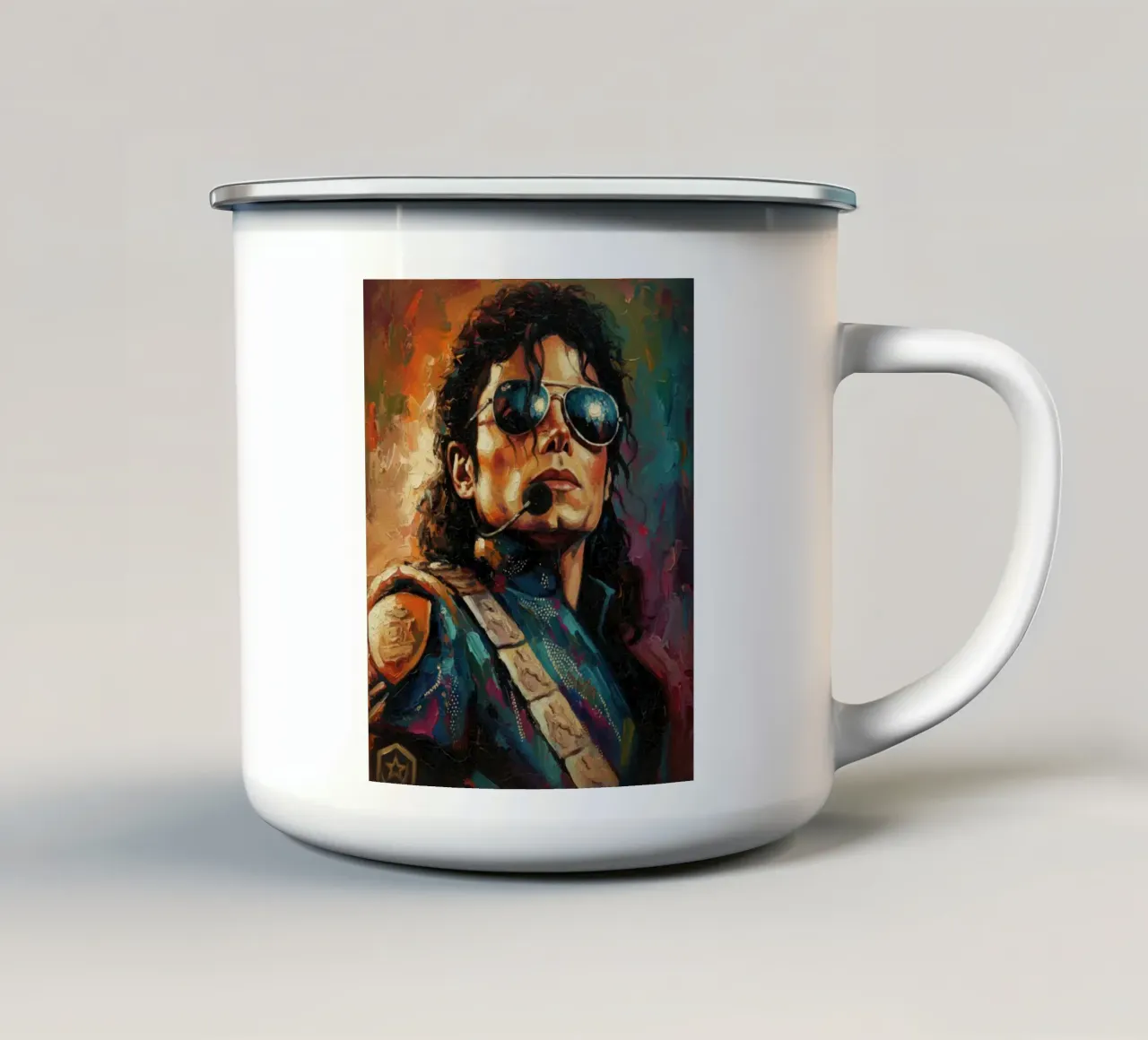 Michael Jackson pittura astratta tazza in smalto da Lembayung art