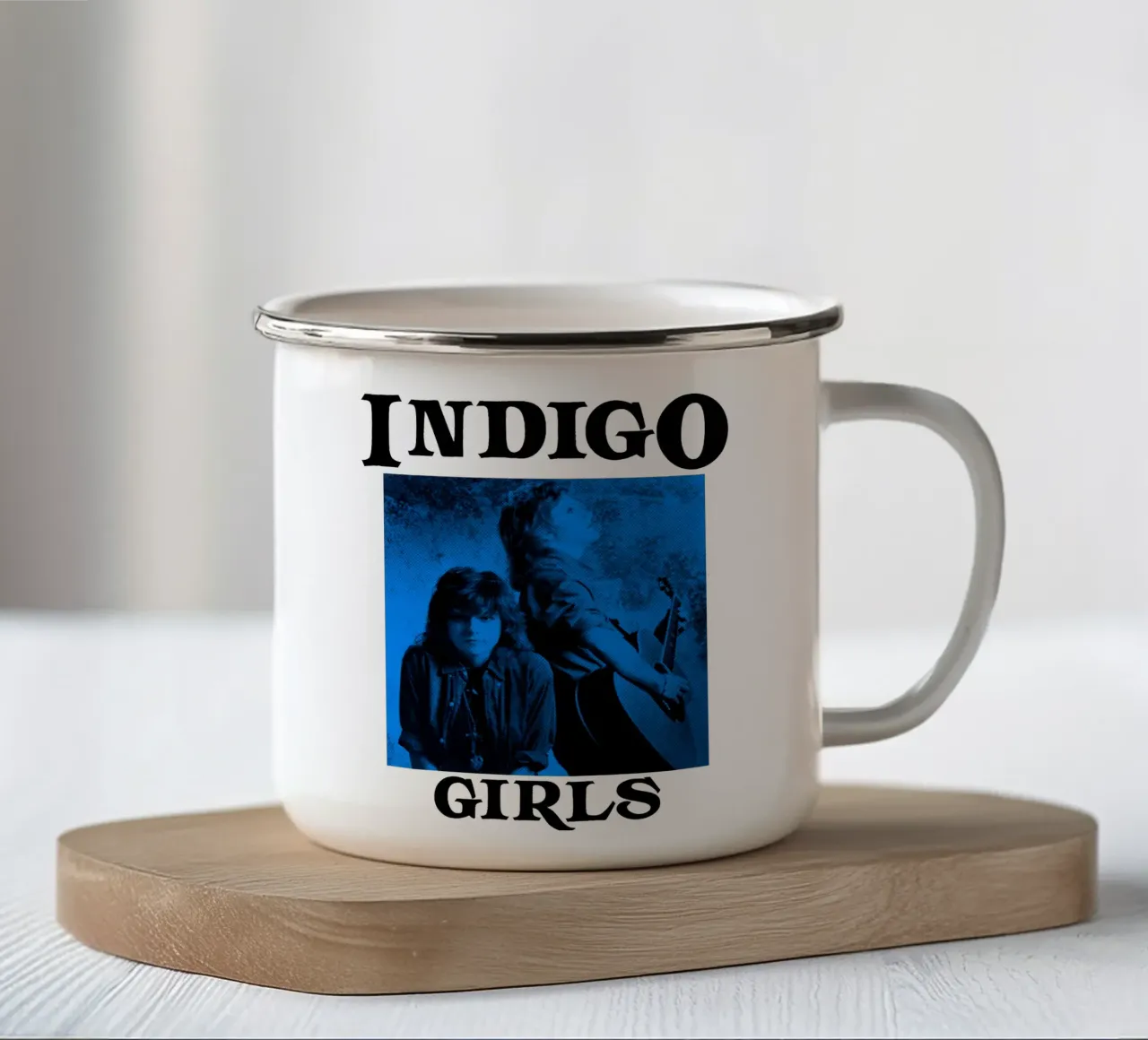 Musica pop in stile Silhouette tazza in smalto da igoshdesigns