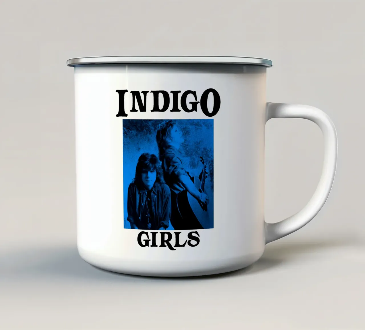 Musica pop in stile Silhouette tazza in smalto da igoshdesigns