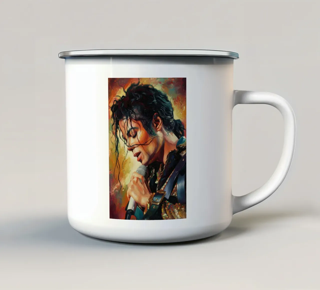 Arte astratta di Michael Jackson tazza in smalto da Lembayung art