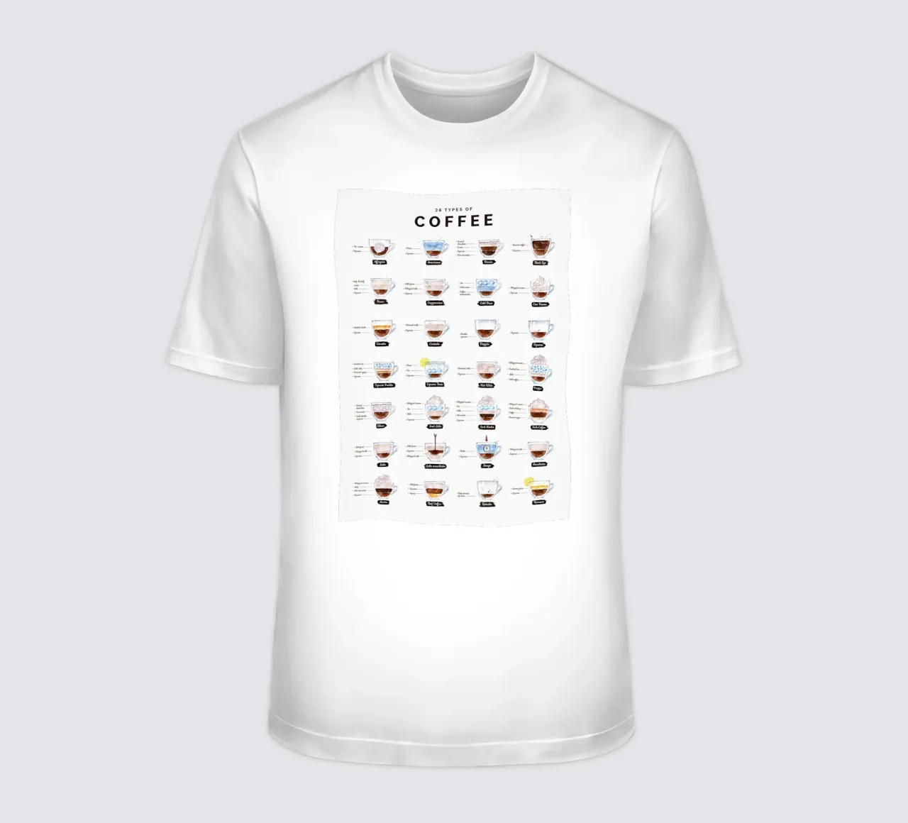Caffè 28 Tipi t-shirt da mary shop
