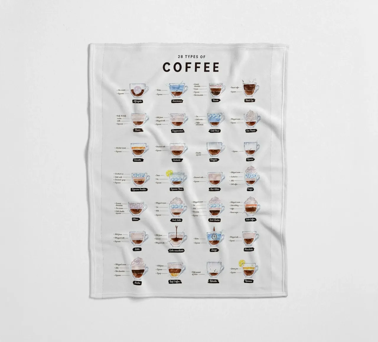 Caffè 28 Tipi coperta in pile da mary shop