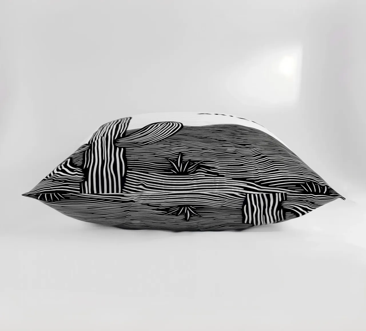 Arizona Desert Design Cactus | Lineart Poesia cuscino da Autofocus