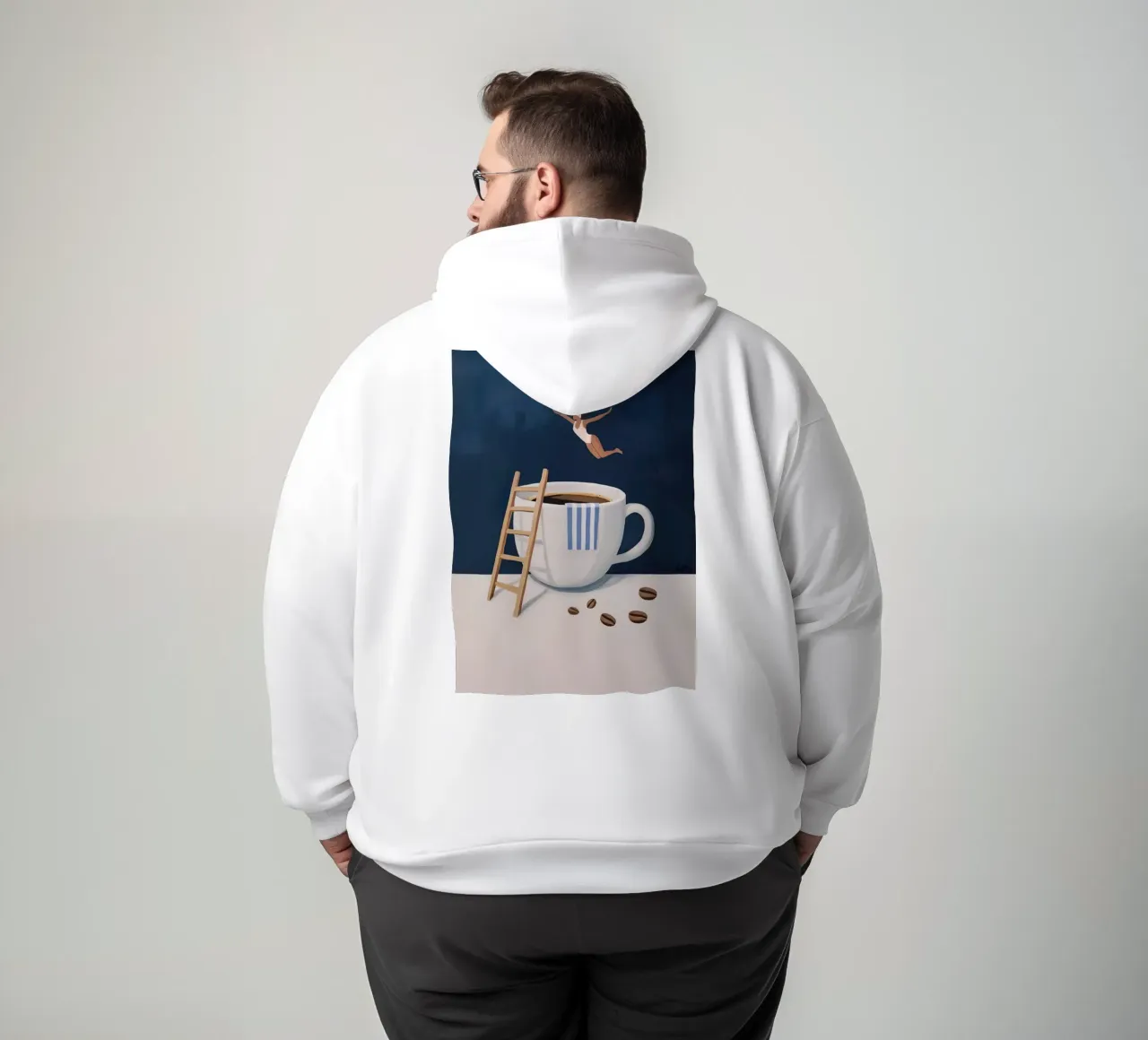 Tuffatore di caffè felpa con cappuccio da mary shop