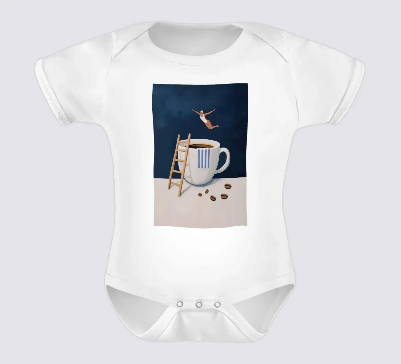 Tuffatore di caffè body neonato maniche corte da mary shop