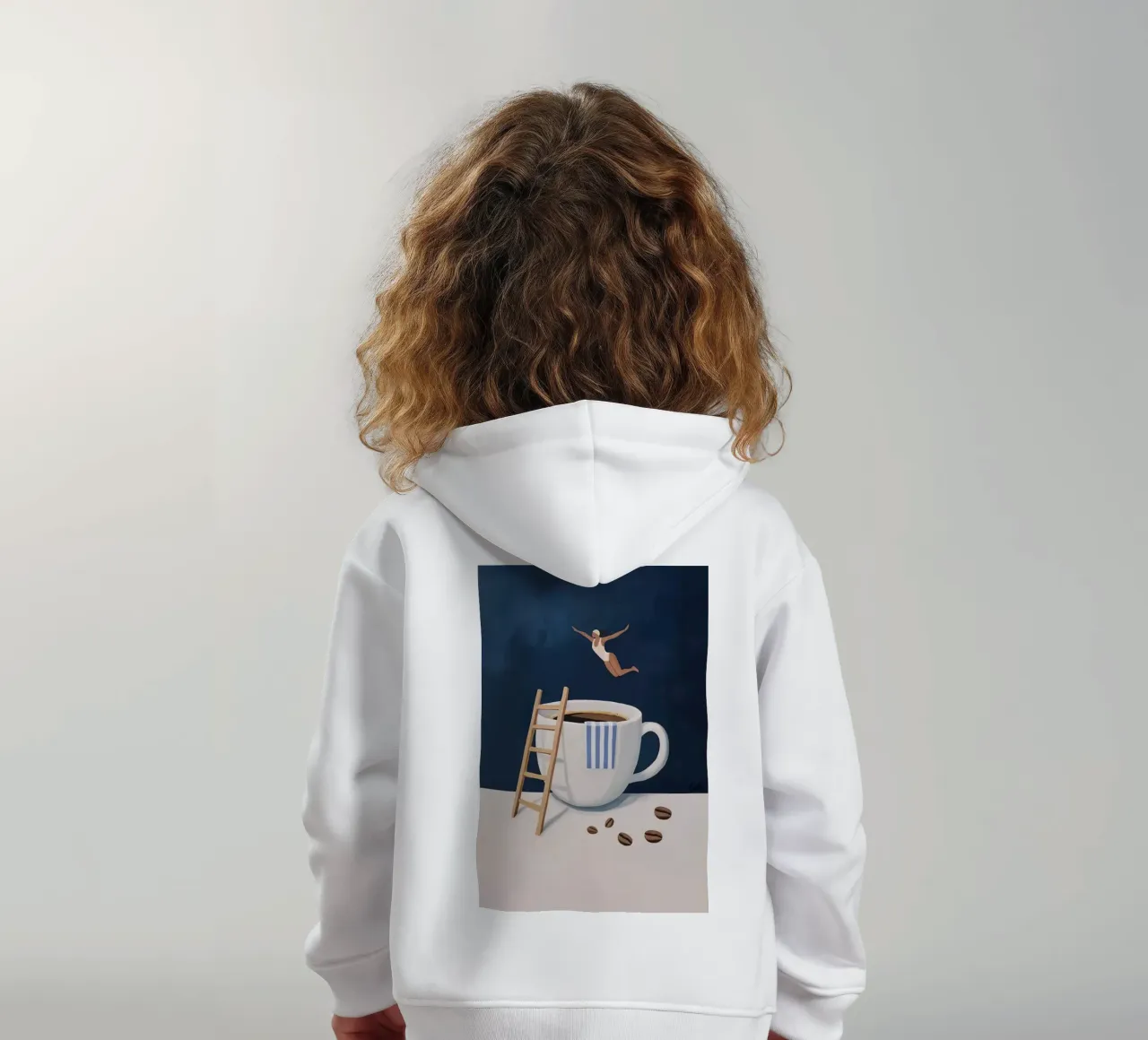 Tuffatore di caffè felpa bambino con cappuccio da mary shop