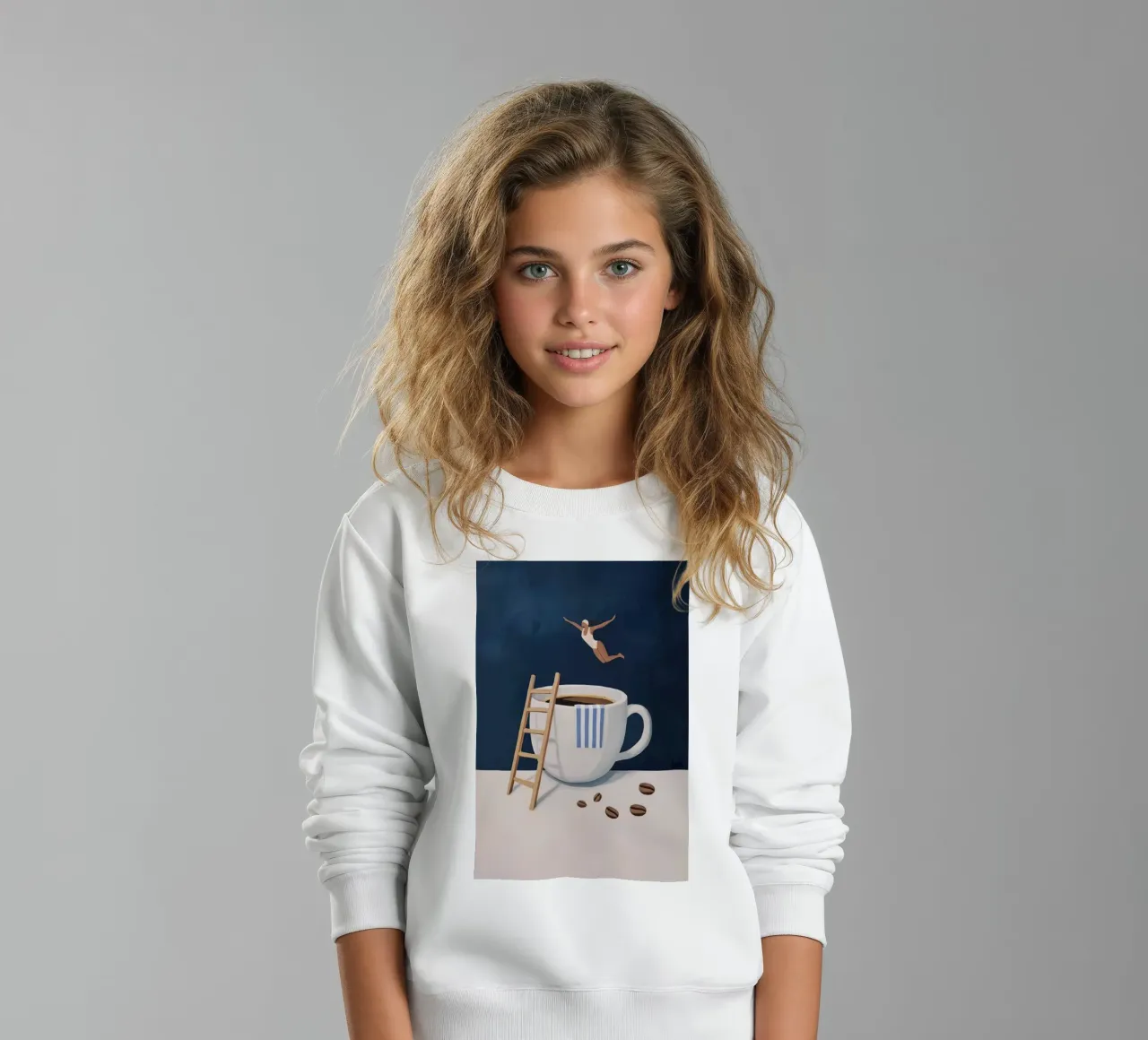 Tuffatore di caffè felpa bambino da mary shop