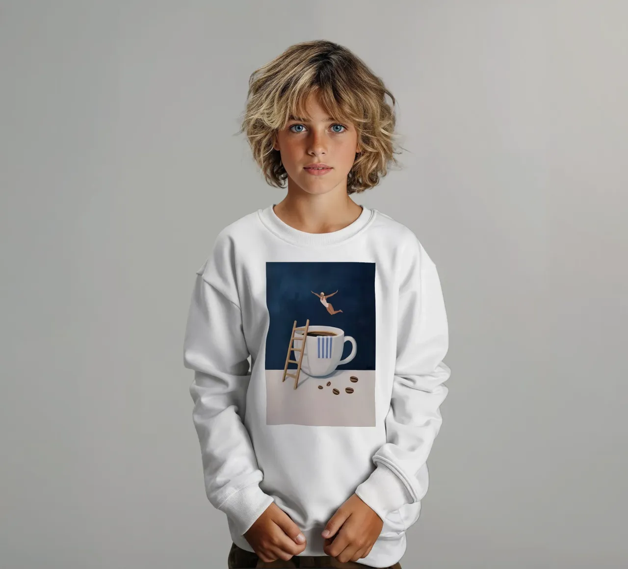Tuffatore di caffè felpa bambino da mary shop