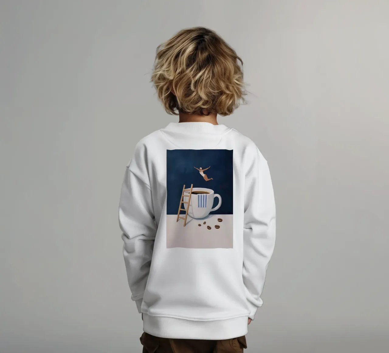Tuffatore di caffè felpa bambino da mary shop