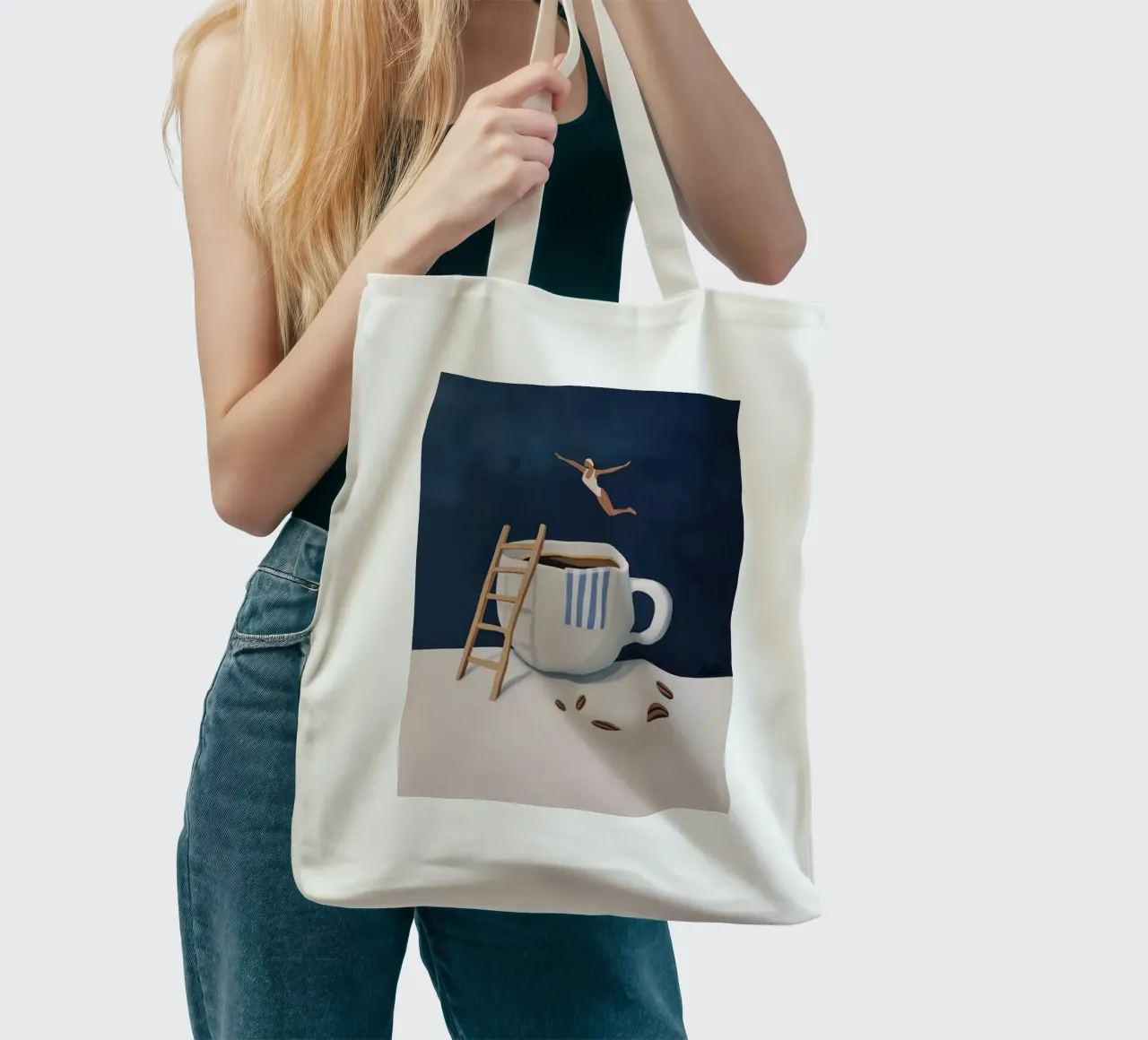 Tuffatore di caffè borsa in juta da mary shop
