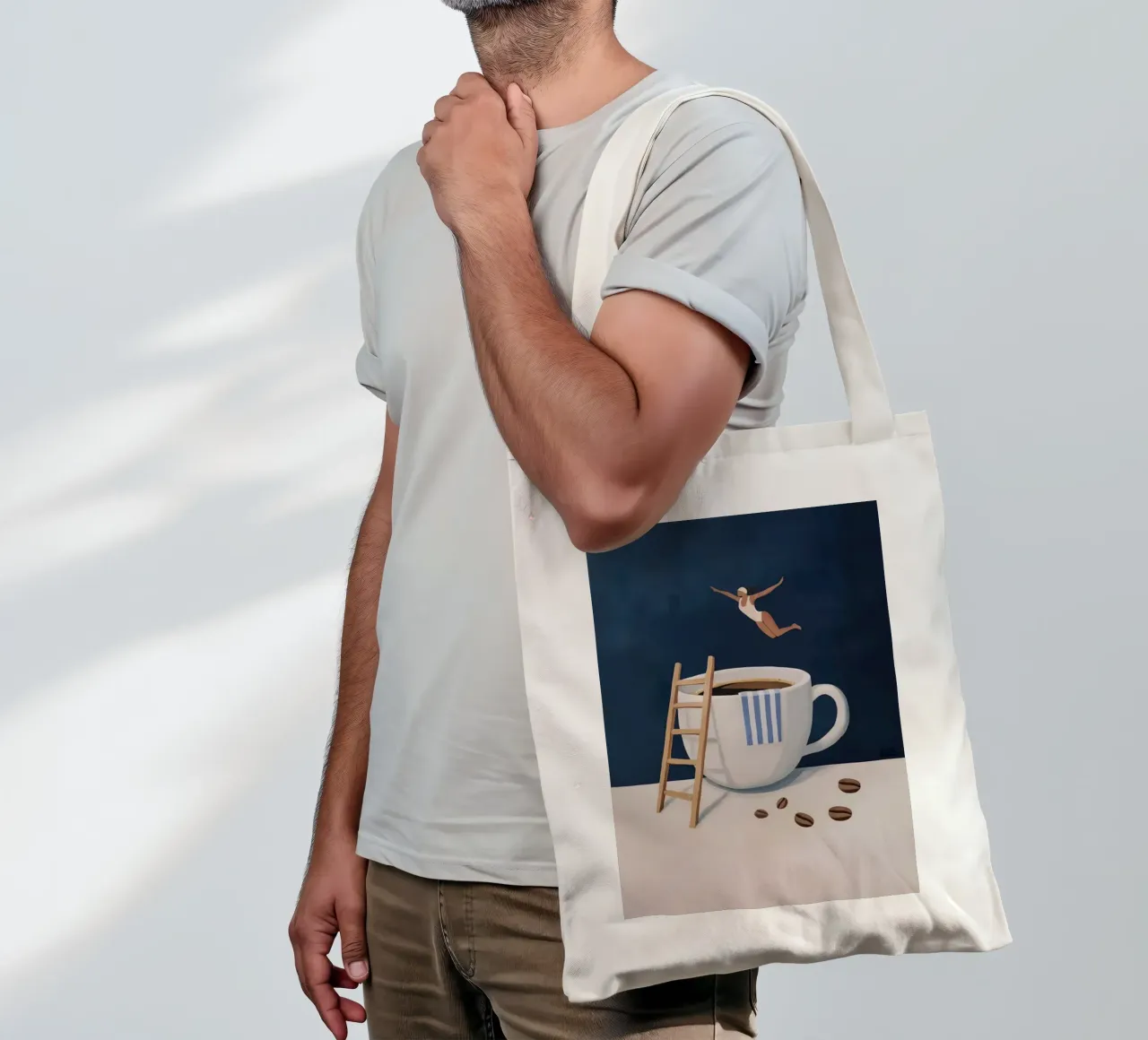 Tuffatore di caffè borsa in juta da mary shop