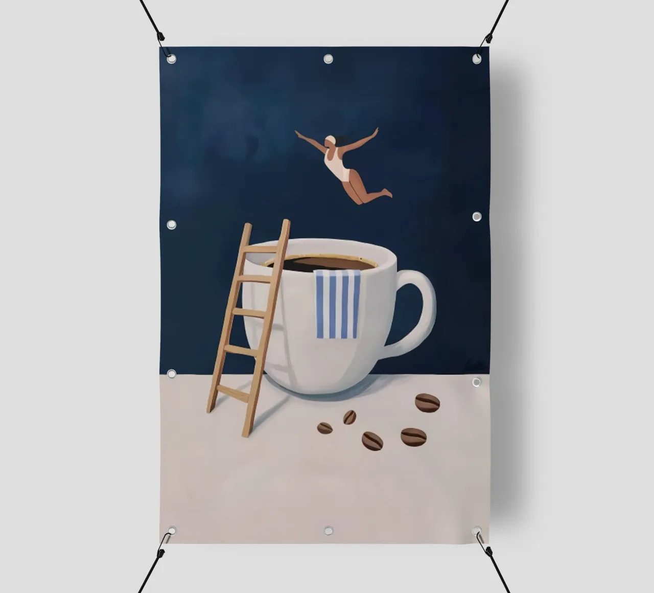 Tuffatore di caffè telo in pvc da mary shop