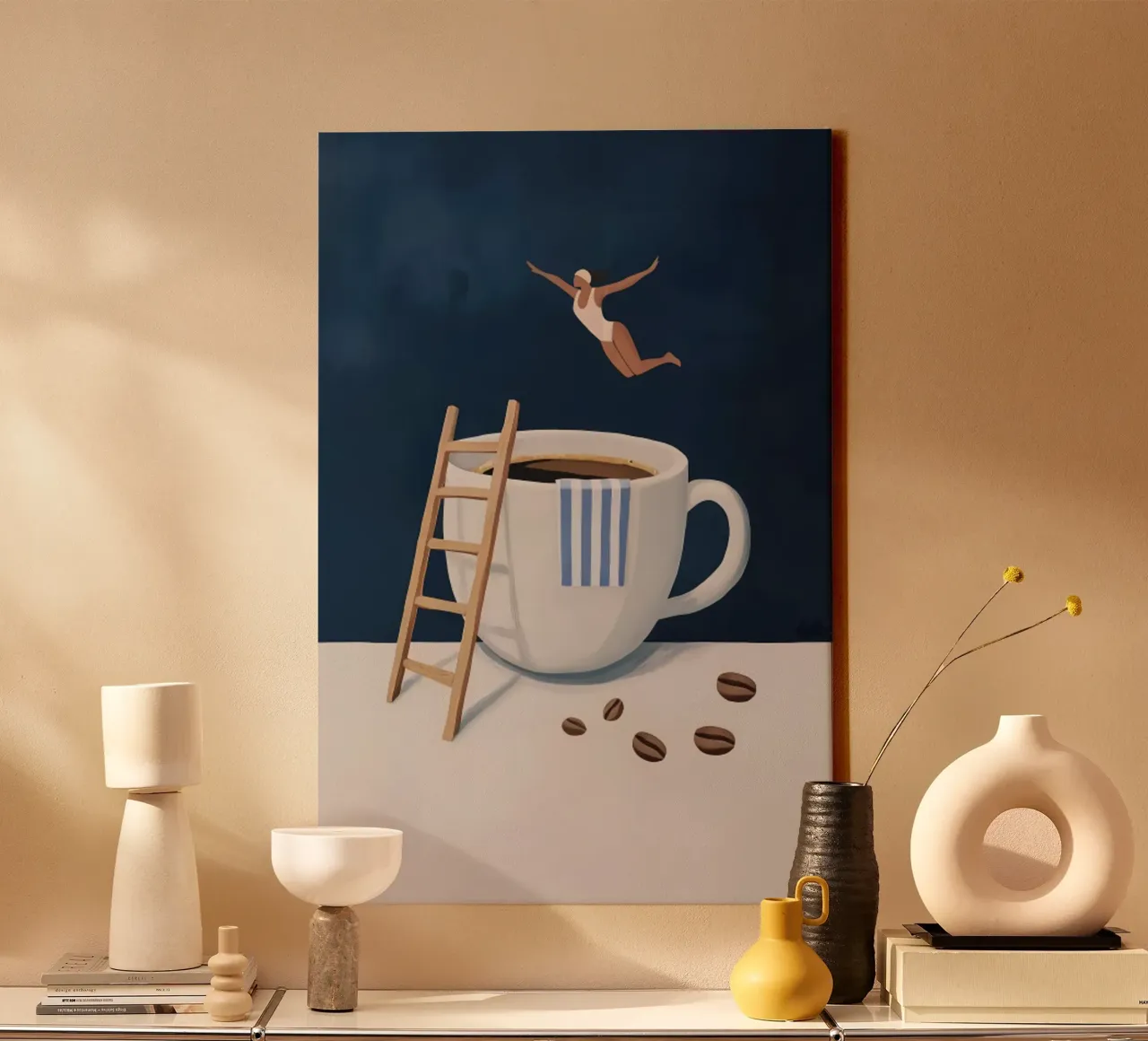 Tuffatore di caffè tela da mary shop