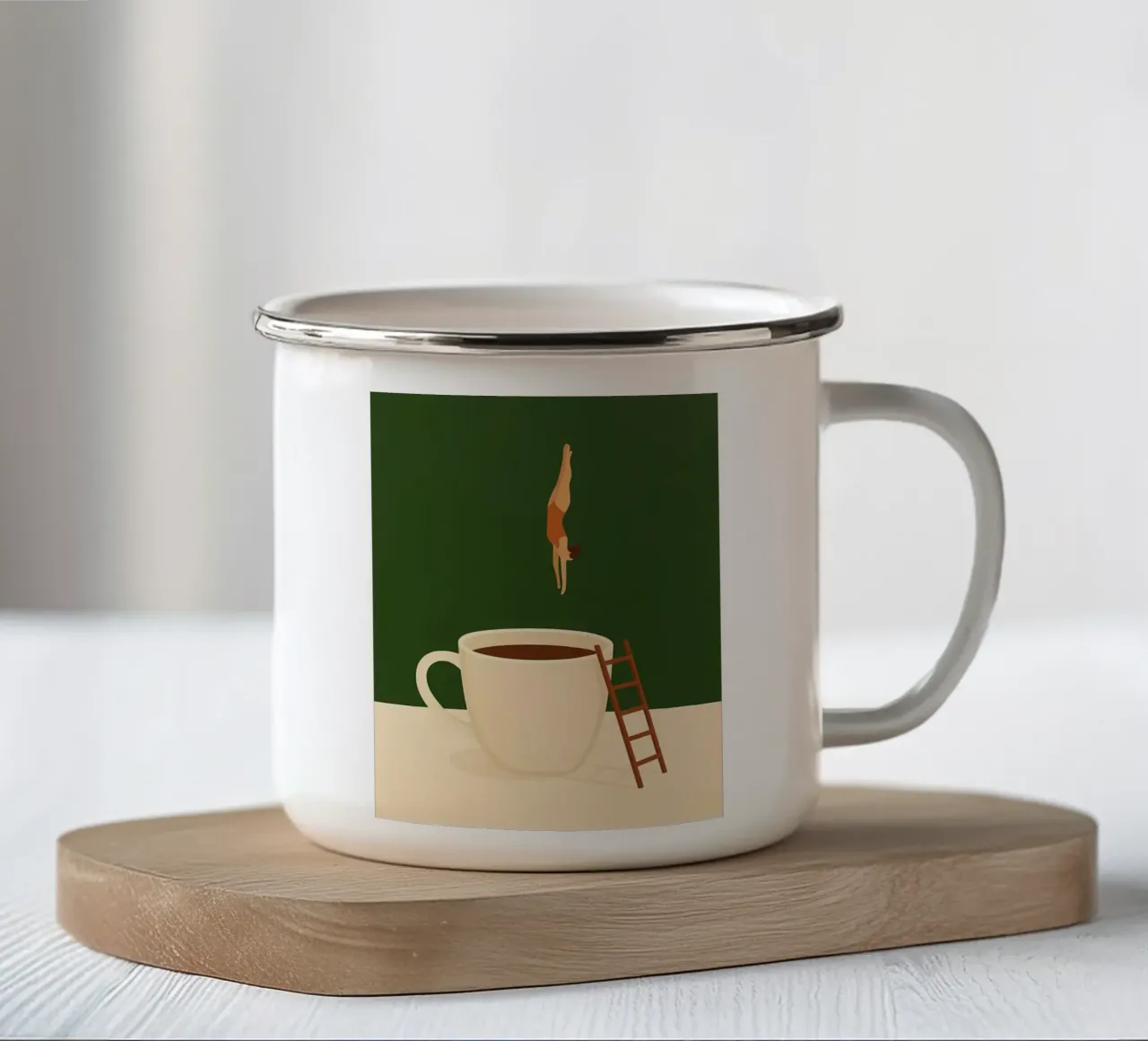 Caffè subacqueo Cucina stravagante del medio secolo tazza in smalto da mary shop