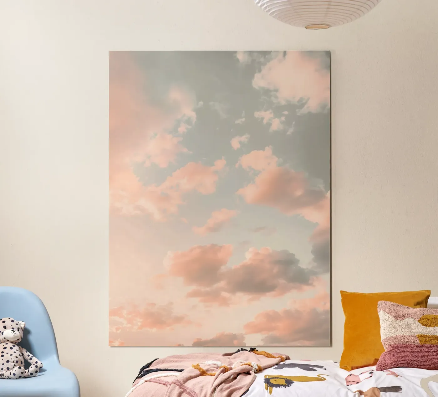 Peach Pastel Sky Dreamy Cloudscape Poster von Moon  Bloom